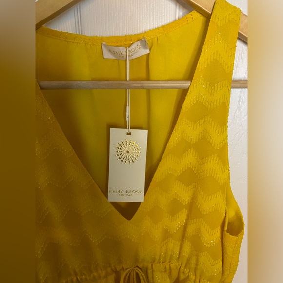 NWT Ramy Brook Maddy Yellow/Gold Sleeveless Top - Picture 4 of 5